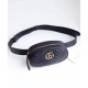 Replica GG Marmont Matelasse Cinturino in pelle 476434 Nero