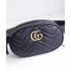 Replica GG Marmont Matelasse Cinturino in pelle 476434 Nero