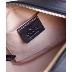 Replica GG Marmont Matelasse Cinturino in pelle 476434 Nero