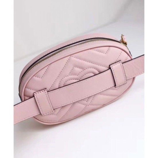 Replica GG Marmont Matelasse Cinturino in pelle 476434 Rosa