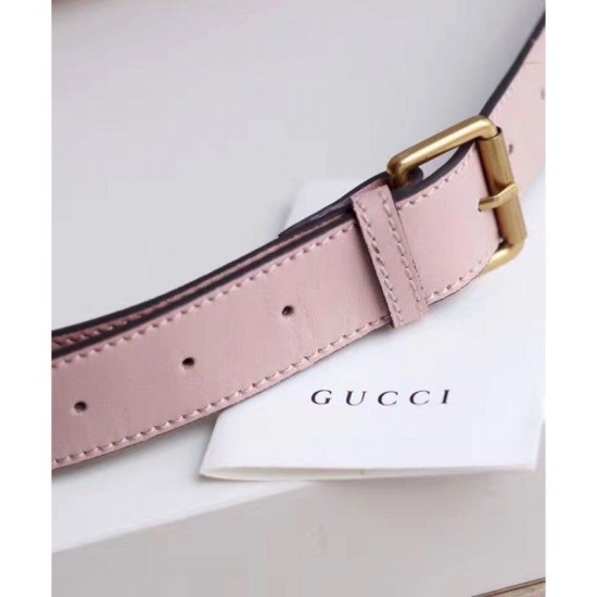 Replica GG Marmont Matelasse Cinturino in pelle 476434 Rosa