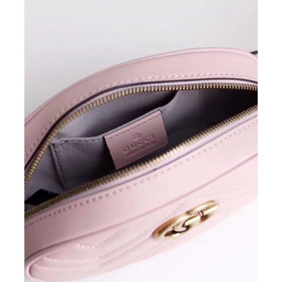 Replica GG Marmont Matelasse Cinturino in pelle 476434 Rosa