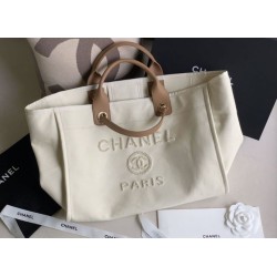 Replica Borsa shopping Deauville con logo Pearl A66941 Beige