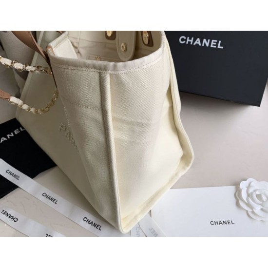 Replica Borsa shopping Deauville con logo Pearl A66941 Beige