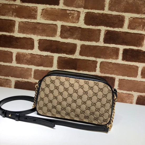 Replica Borsa a tracolla GG Marmont piccola 447632 Nera