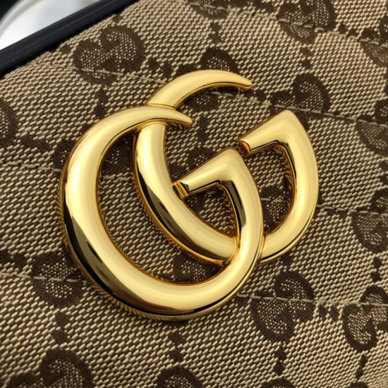 Replica Borsa a tracolla GG Marmont piccola 447632 Nera