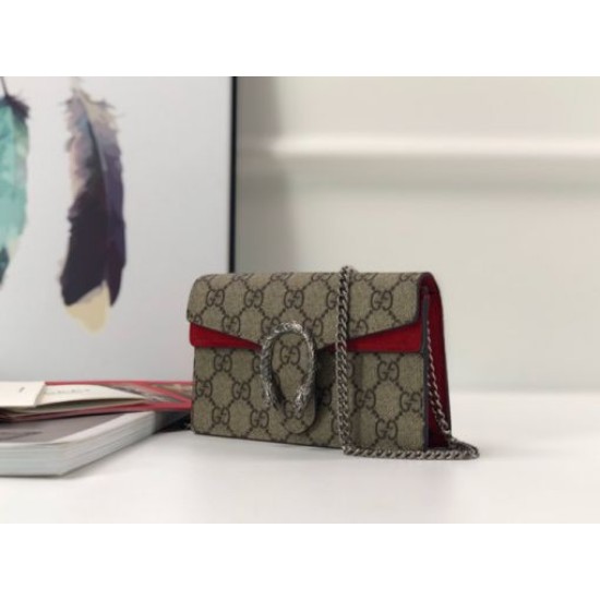 Replica Borsa GG Supreme Super Mini 476432 Marrone