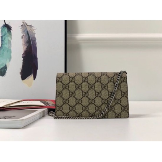 Replica Borsa GG Supreme Super Mini 476432 Marrone