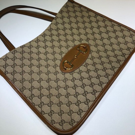 Replica Borsa tote media 1955 Horsebit 623694 marrone
