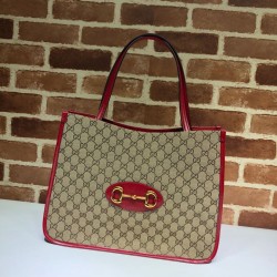 Replica Borsa tote media 1955 Horsebit 623694 rossa