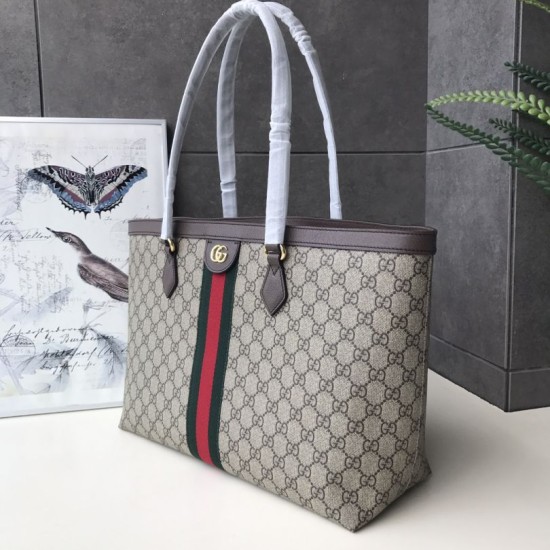 Replica Borsa tote media Ophidia GG 631685 caffè