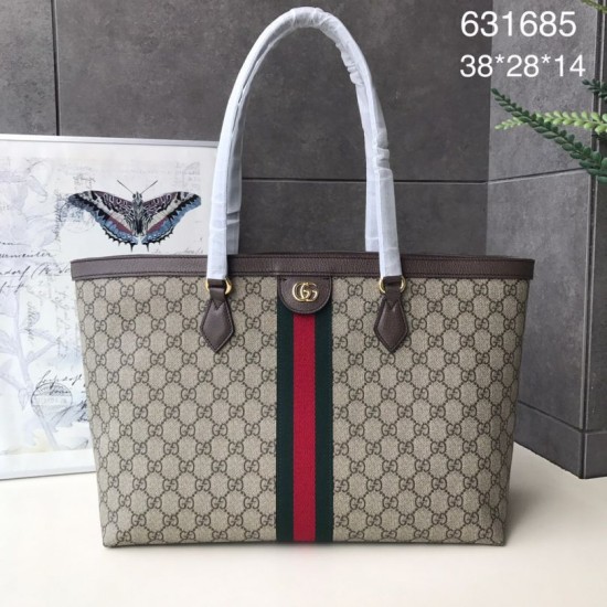 Replica Borsa tote media Ophidia GG 631685 caffè