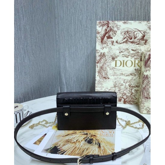 Replica Pochette 2 in 1 di vitello Montaigne Christian Dior 30 nera