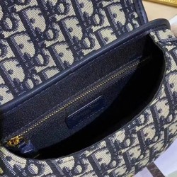 Replica Borsa Christian Dior Small Dior Bobby Blu scuro