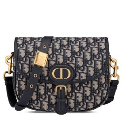 Replica Borsa Christian Dior Medium Dior Bobby Blu scuro