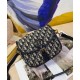 Replica Borsa Christian Dior Medium Dior Bobby Blu scuro