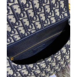 Replica Borsa Christian Dior Medium Dior Bobby Blu scuro