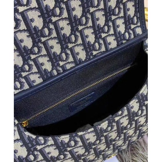 Replica Borsa Christian Dior Medium Dior Bobby Blu scuro