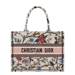 Replica Tote per libri Christian Dior piccola Dior bianca