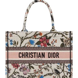 Replica Tote per libri Christian Dior piccola Dior bianca
