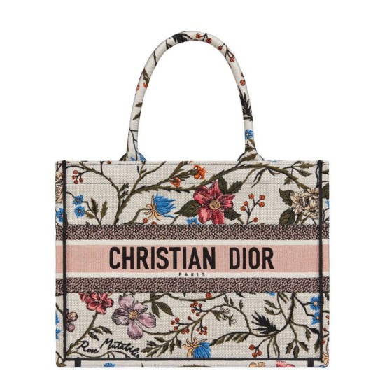 Replica Tote per libri Christian Dior piccola Dior bianca