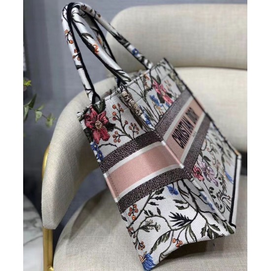 Replica Tote per libri Christian Dior piccola Dior bianca