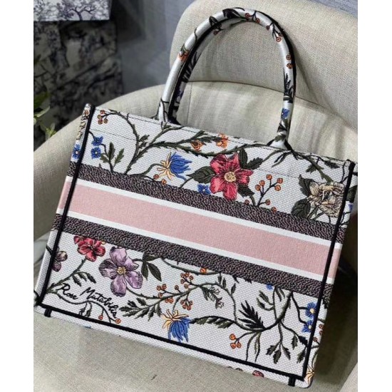 Replica Tote per libri Christian Dior piccola Dior bianca
