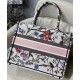 Replica Tote per libri Christian Dior piccola Dior bianca