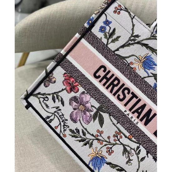 Replica Tote per libri Christian Dior piccola Dior bianca