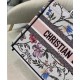 Replica Tote per libri Christian Dior piccola Dior bianca