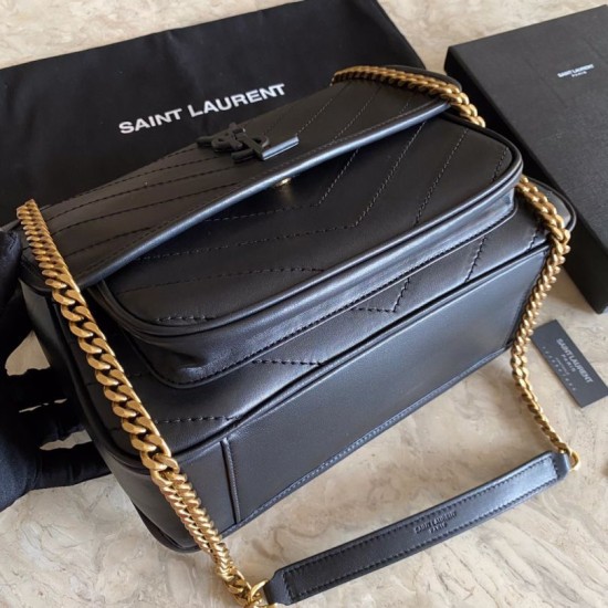 Replica Borsa liscia media nera YSL Saint Laurent Niki