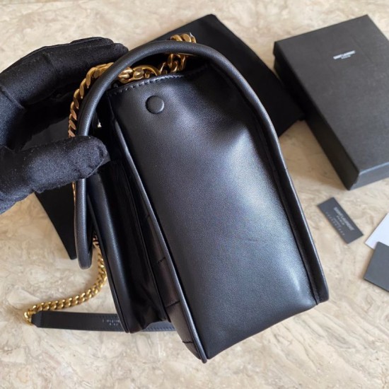 Replica Borsa liscia media nera YSL Saint Laurent Niki