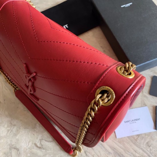Replica Borsa liscia media YSL Saint Laurent Niki rossa Replica Borsa liscia media YSL Saint Laurent Niki rossa