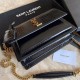 Replica Borsa media YSL Saint Laurent Sunset con finiture in oro goffrato coccodrillo