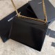 Replica Borsa media YSL Saint Laurent Sunset con finiture in oro goffrato coccodrillo