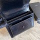 Replica Borsa media YSL Saint Laurent Sunset in hardware nero goffrato coccodrillo
