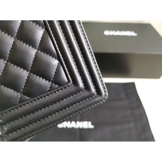 Replica Boy Classica Flap Bag A67086 Nero Argento Hardware