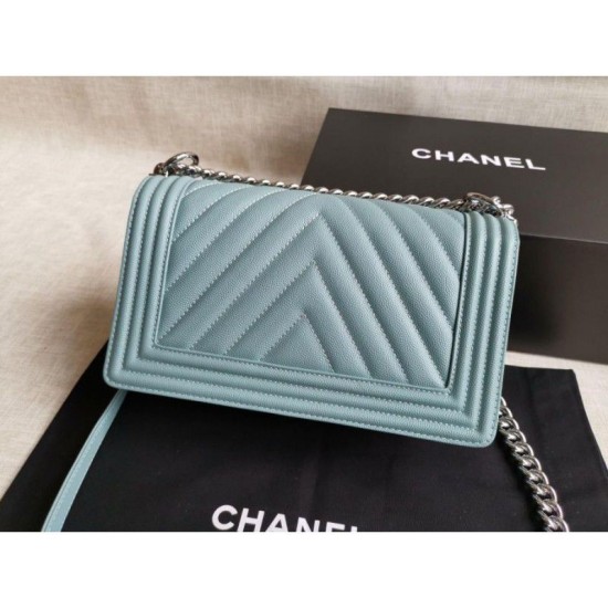 Replica Boy Classica Chevron Flap Borsa A67086 Blu chiaro