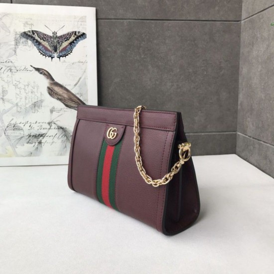 Replica Borsa a tracolla Ophidia Piccola 503878 Borgogna