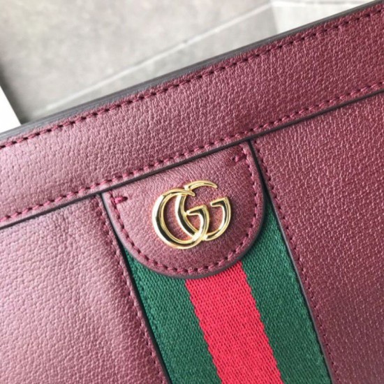 Replica Borsa a tracolla Ophidia Piccola 503878 Borgogna