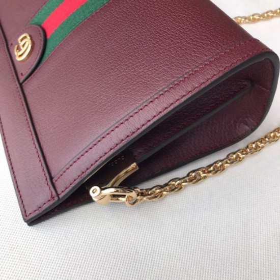 Replica Borsa a tracolla Ophidia Piccola 503878 Borgogna