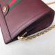 Replica Borsa a tracolla Ophidia Piccola 503878 Borgogna