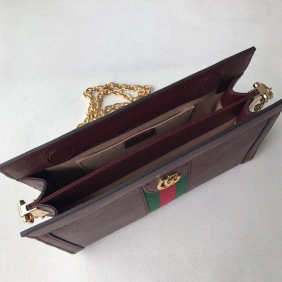 Replica Borsa a tracolla Ophidia Piccola 503878 Borgogna