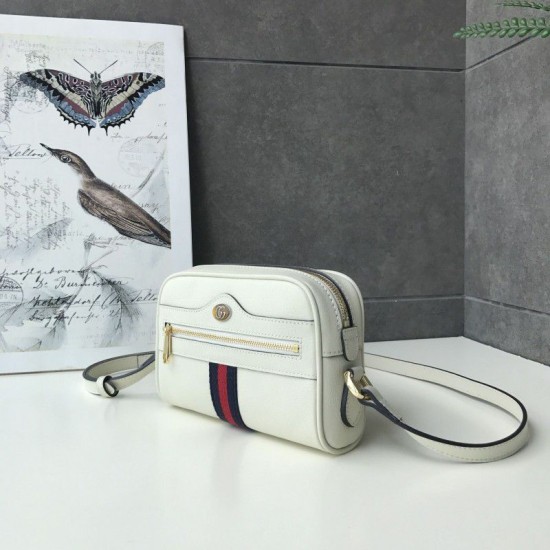 Replica Ophidia Mini Crossbody Bag 517350 Bianco