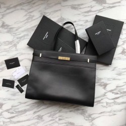 Replica Borsa a tracolla YSL Saint Laurent Medium Manhattan nera
