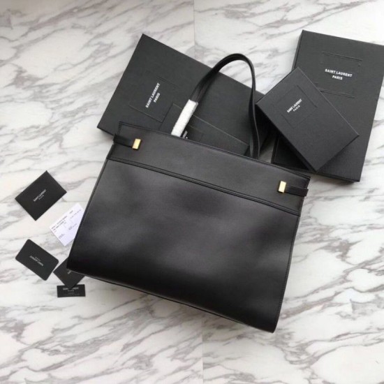 Replica Borsa a tracolla YSL Saint Laurent Medium Manhattan nera Replica Borsa a tracolla YSL Saint Laurent Medium Manhattan nera