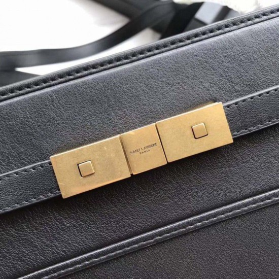Replica Borsa a tracolla YSL Saint Laurent Medium Manhattan nera Replica Borsa a tracolla YSL Saint Laurent Medium Manhattan nera