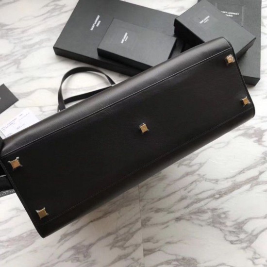 Replica Borsa a tracolla YSL Saint Laurent Medium Manhattan nera Replica Borsa a tracolla YSL Saint Laurent Medium Manhattan nera