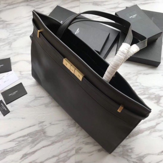 Replica Borsa a tracolla YSL Saint Laurent Medium Manhattan nera Replica Borsa a tracolla YSL Saint Laurent Medium Manhattan nera