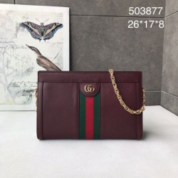 Replica Borsa a tracolla Ophidia Piccola 503878 Borgogna